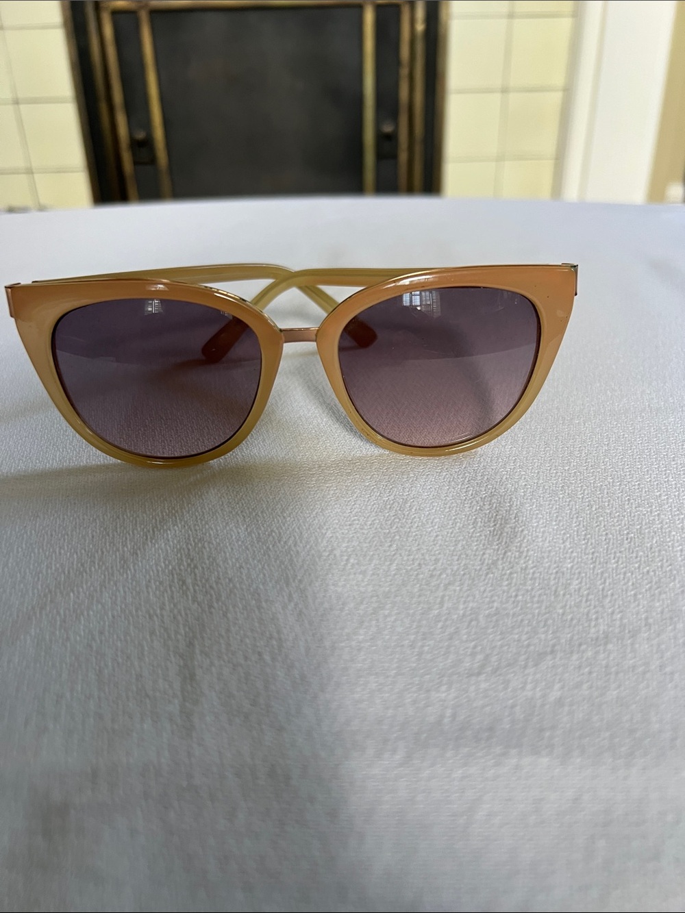 Vince Camuto Cat-Eye Women's Sunglasses in Beige with Tinted Lenses